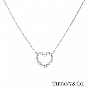 Tiffany & Co. Diamond Set Heart Pendant in Platinum